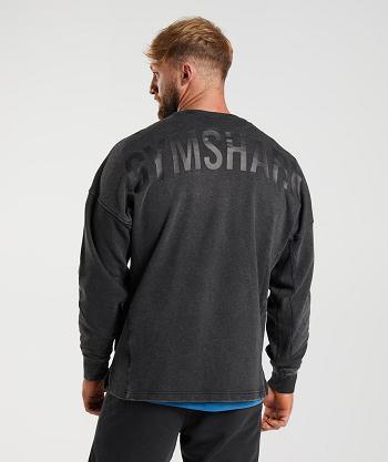 Pánské Accessories Gymshark Power Washed Crew Černé | CZ 2781QMA